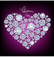Diamond heart vector image