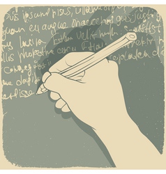 Hand writing background vector image