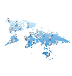 World map communications concept vector image