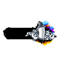 Graffiti image of can with arrows vector image