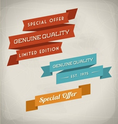 Vintage Styled Ribbons Collection vector image