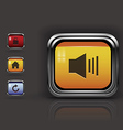 Glossy button vector image