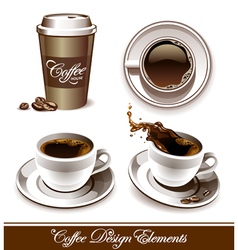 Set of coffee cup vector image