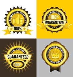 Satisfaction Guaranteed and Premium Quality Gold vector image