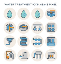Water treatment icon Royalty Free Vector Image