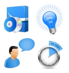 Vector icons for software development company vector image
