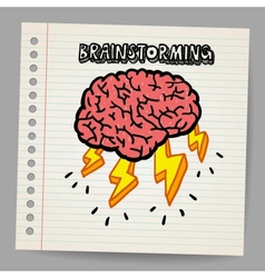 Doodle Brain Storm vector image