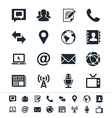 Media and communication icons vector image