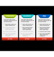 Product versions comparison cards vector image