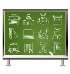 School and education objects vector image