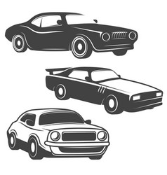 Set of cars icons isolated on white background Set of cars icons isolated on white background vector image