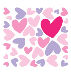 Hearts background vector image
