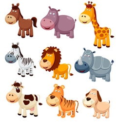 Animals set vector image