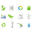 Air pollution and green energy vector image