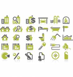 Real estate icon set vector image