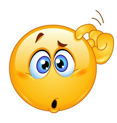 Confused emoticon vector image