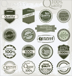 Vintage retro premium quality labels vector image