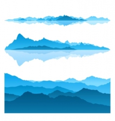 Blue mountains vector image