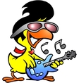 Chicken guitar vector image