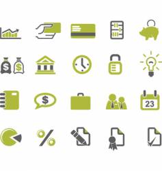Banks and business icons set vector image