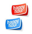 Happy hour labels vector image