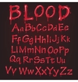 Red blood alphabet vector image