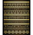 Set of vintage lines vector image