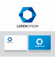 Business card company template with logo design vector image