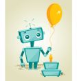 Robot birthday vector image
