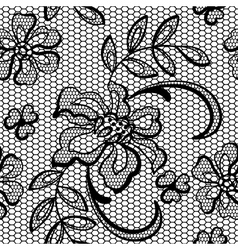Old lace background ornamental flowers texture vector image