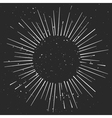 Vintage hand drawn eclipse with rays starburst vector image