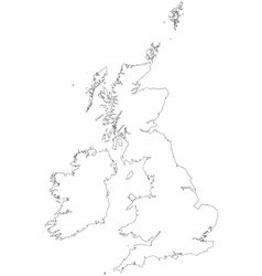 Outline map of the United Kingdom and Ireland vector image