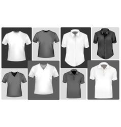 Polo shirts and t-shirts vector image