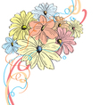 Floral background vector image