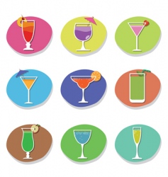 Cocktail icons vector image