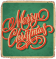 Hand-lettered christmas card vector image