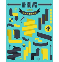 Arrows and banners vector image