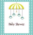 Baby shower card vector image