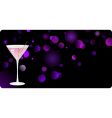 Night club martini Night club martini vector image