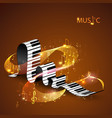 Piano keys and abstract lines Piano keys and abstract lines vector image