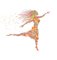 Beautiful dancing floral girl vector image