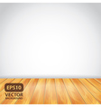 White wall wooden floor vector image