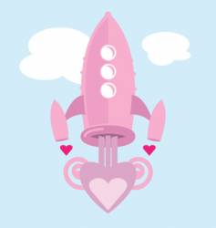 Love rocket vector image