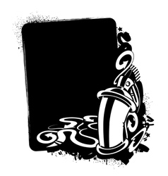 Graffiti image of can with arrows vector image
