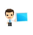 Funny cartoon office worker vector image