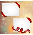 Christmas banner with red ribbon Christmas banner with red ribbon vector image