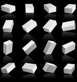 White boxes cube set vector image