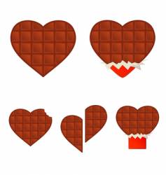 Chocolate hearts vector image