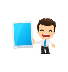 Funny cartoon office worker Funny cartoon office worker vector image
