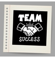 Doodle of two men hands handshake vector image